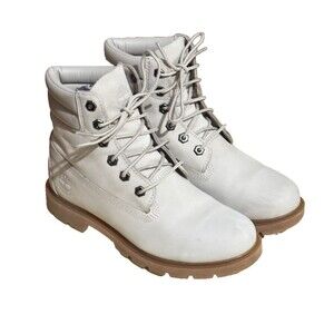 Timberland‎ Women’s Linden Woods 6'' Light Taupe Leather Waterproof Combat Sz 7